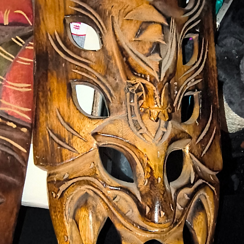 Carved Wooden Tribal Mask